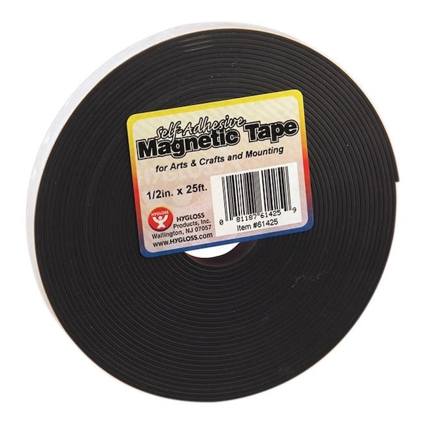 Hygloss Products HYG61425-3 0.5 x 25 in. Magnetic Tape Self Adhesive - 3 Roll HYG61425-3 - main